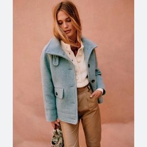 Sezane Leo Coat Blue sz 34